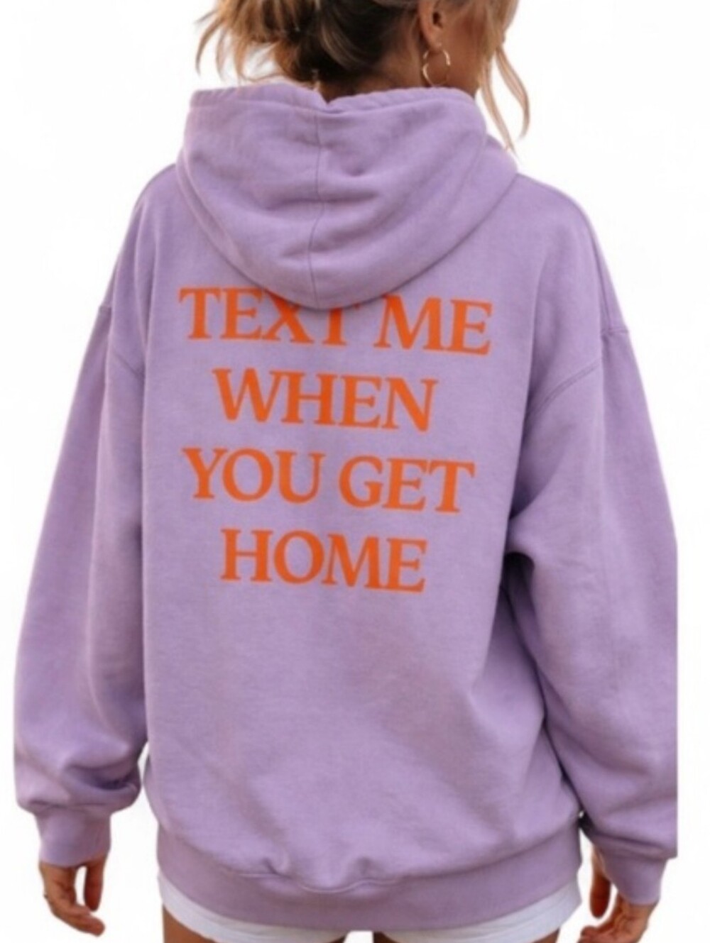 Lonely Ghost Lavender Hoodie Text Me When You Get Home Large